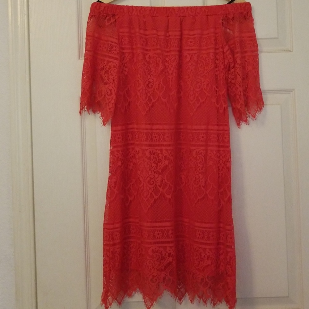 Off the shoulder lace dress